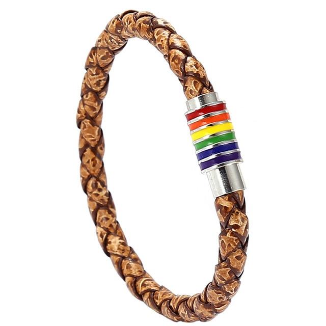 ORVLS Distressed Woven Tumbler Pride Bracelet | dmunderwear detail image 7