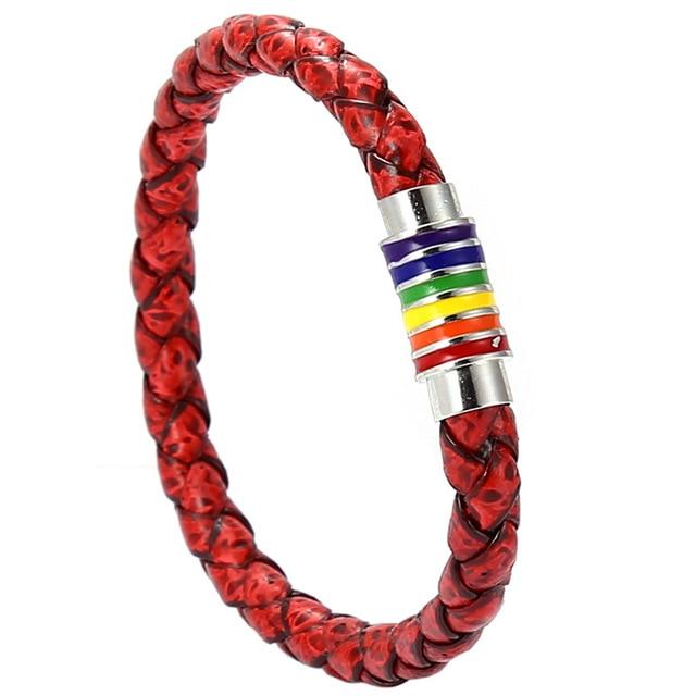 ORVLS Distressed Woven Tumbler Pride Bracelet | dmunderwear detail image 8