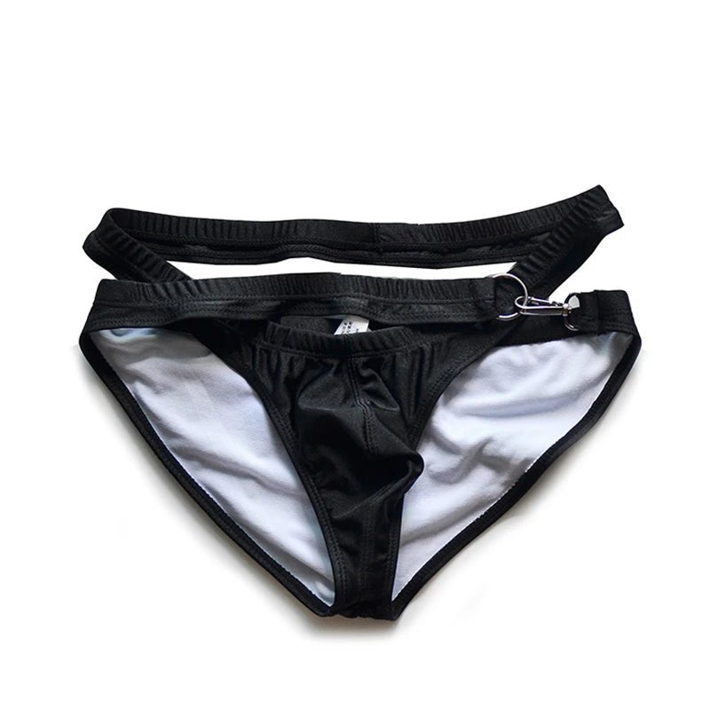 DM Criss Cross Buckle Swim Briefs | dmunderwear detail image 10