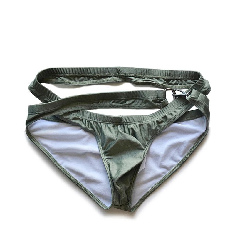 DM Criss Cross Buckle Swim Briefs | dmunderwear detail image 5