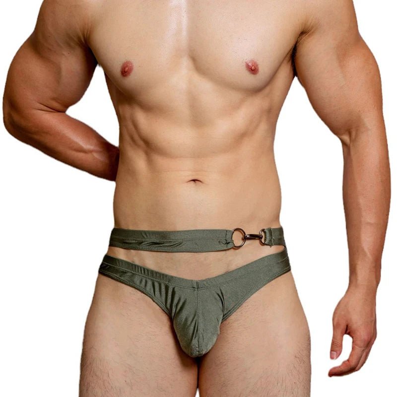 DM Criss Cross Buckle Swim Briefs | dmunderwear detail image 7