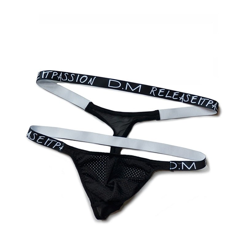 ORVLS DM Double Banded Mesh Thong | dmunderwear detail image 2