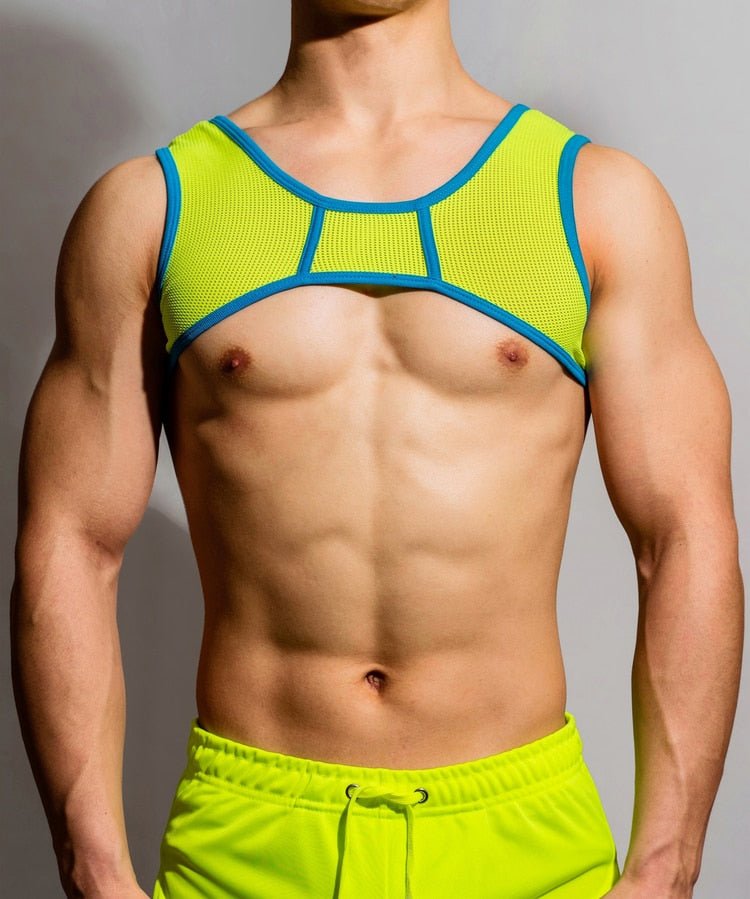 DM Passion Neon Mesh Harness | dmunderwear detail image 6