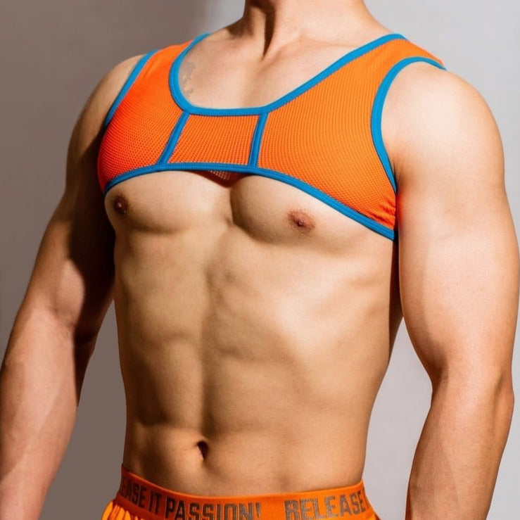 ORVLS DM Passion Neon Mesh Harness | dmunderwear detail image 2