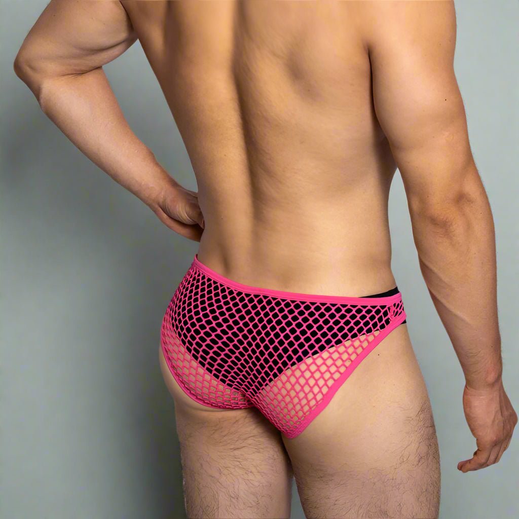 DM Sex Boy Netted Sideshow Briefs | dmunderwear detail image 3
