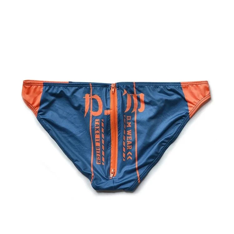 DM Take It Bitch Zippered Swim Briefs | dmunderwear detail image 6