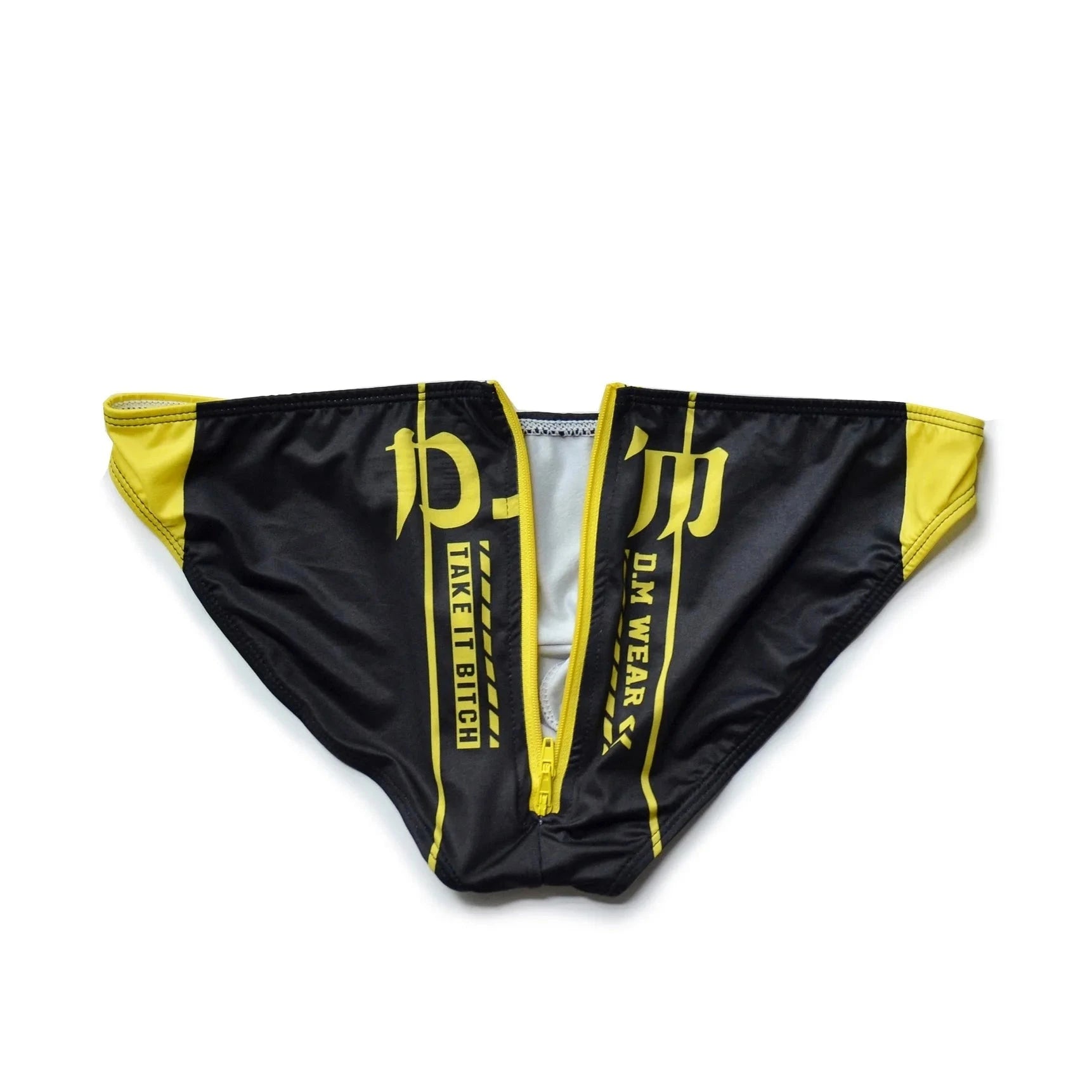 DM Take It Bitch Zippered Swim Briefs | dmunderwear detail image 8