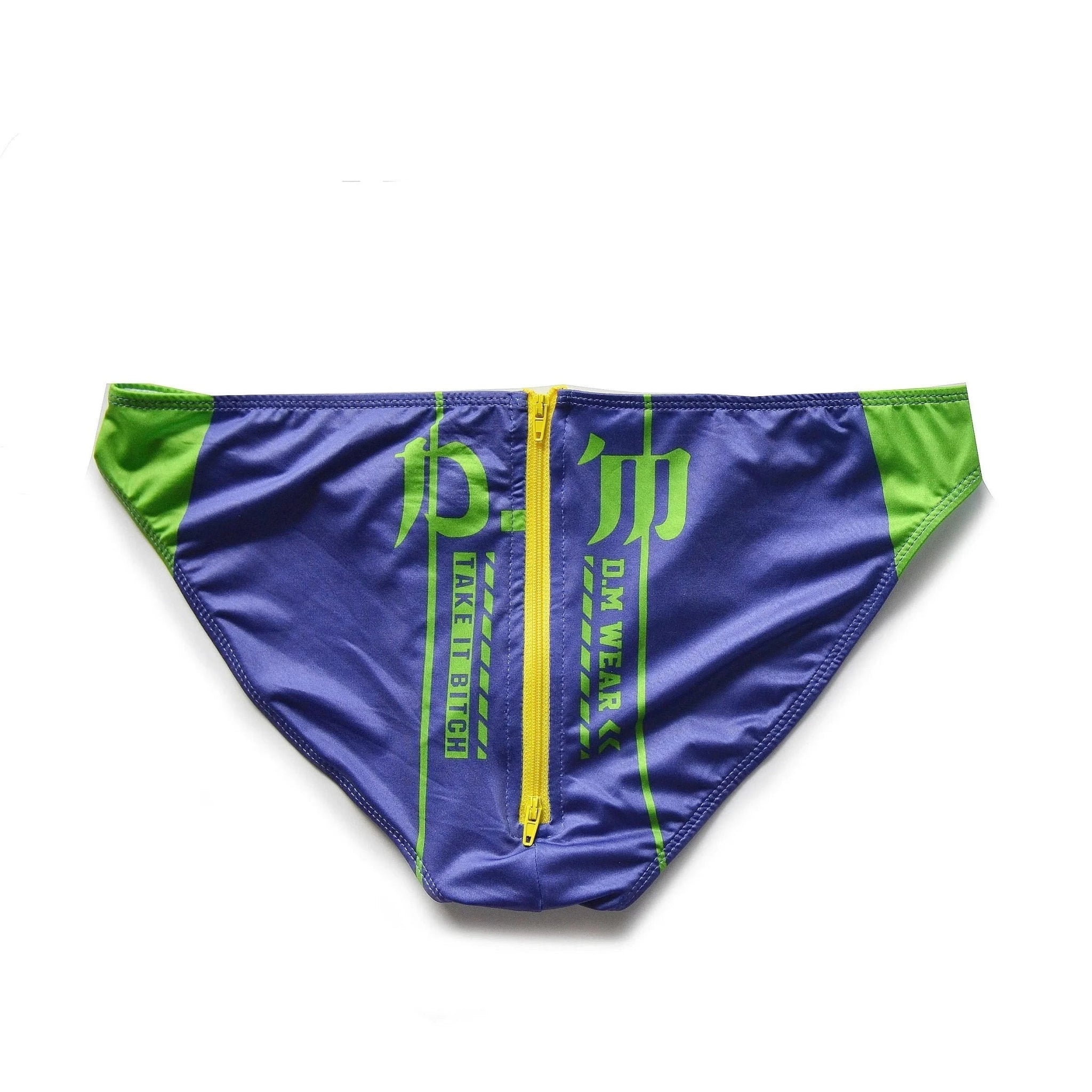 DM Take It Bitch Zippered Swim Briefs | dmunderwear detail image 9