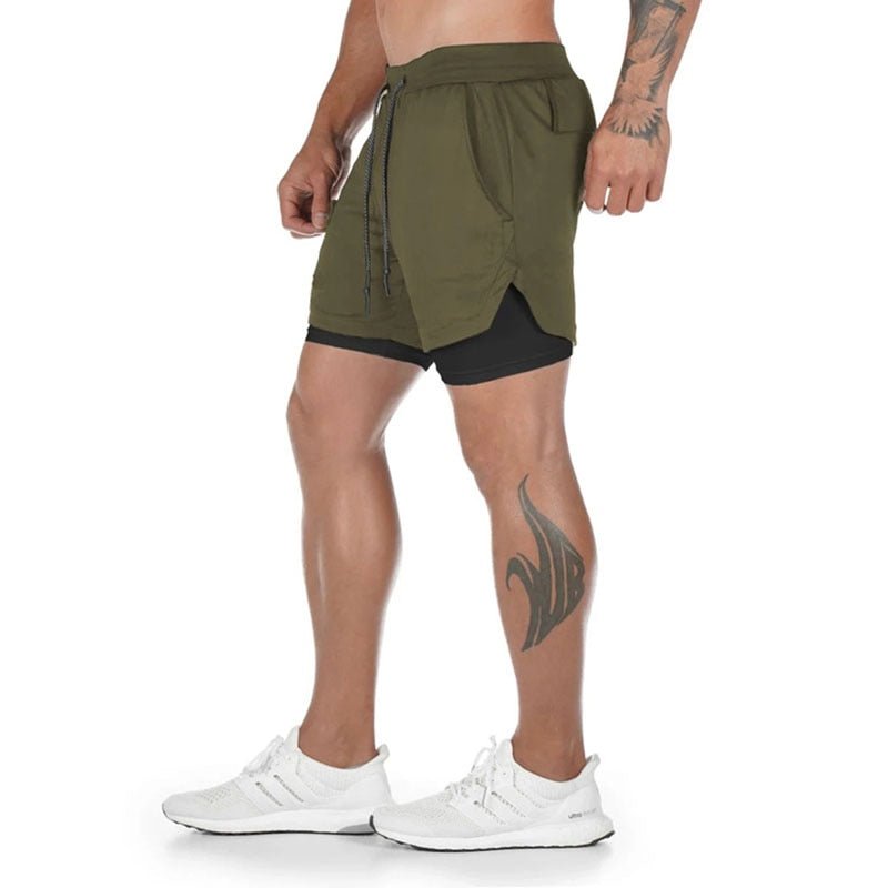 Double Layered Hidden Pocket Running Shorts | dmunderwear detail image 11