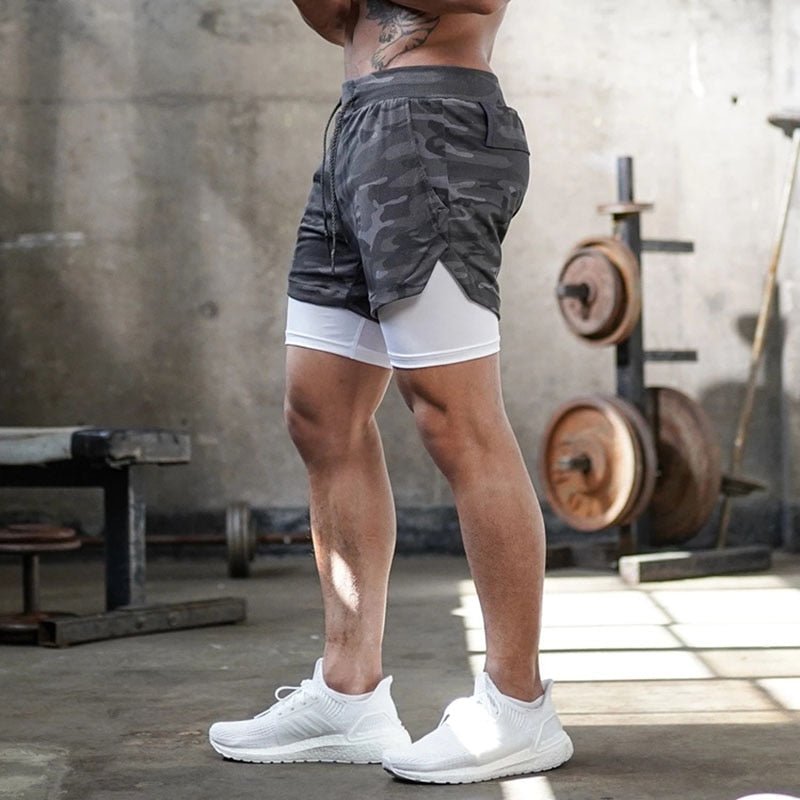 Double Layered Hidden Pocket Running Shorts | dmunderwear detail image 5
