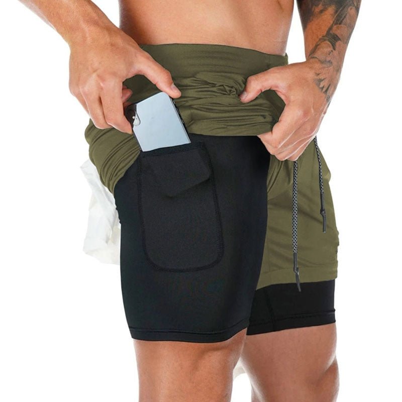 Double Layered Hidden Pocket Running Shorts | dmunderwear detail image 9