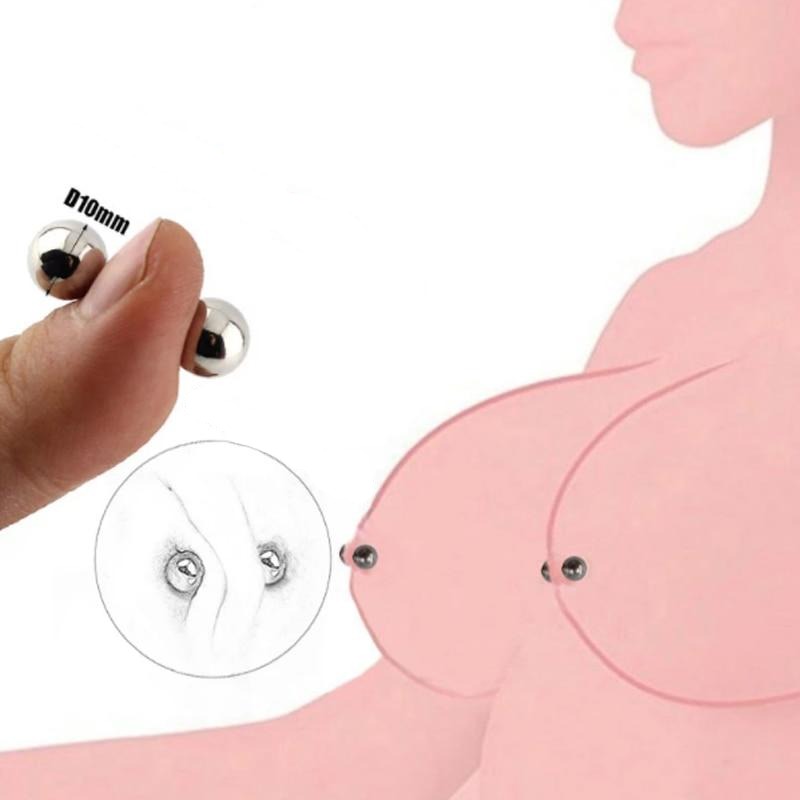 Erotic Magnetic Nipple Balls | dmunderwear product image 7