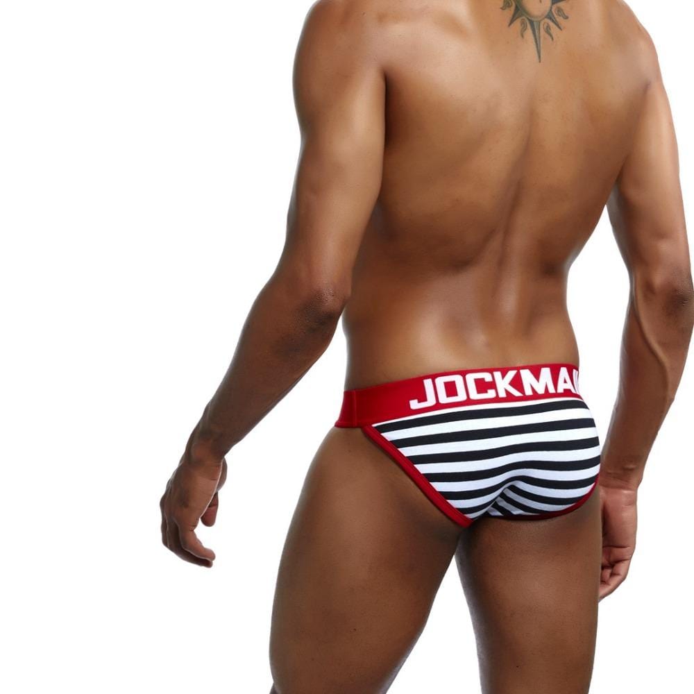 Modern Striped Tanga Briefs | dmunderwear detail image 6