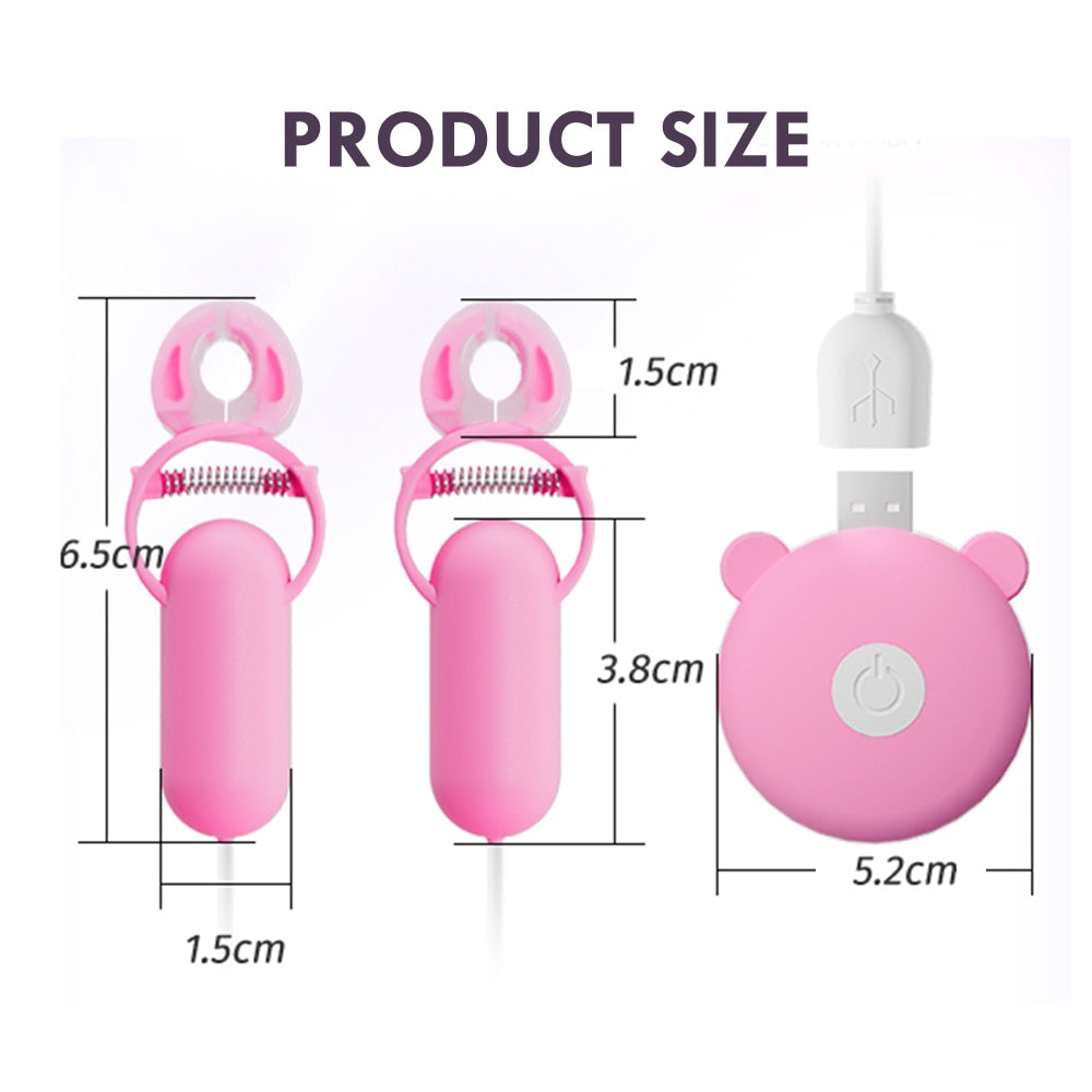 Euphoric Embrace Electric Nipple Clamp Vibrator | dmunderwear detail image 17
