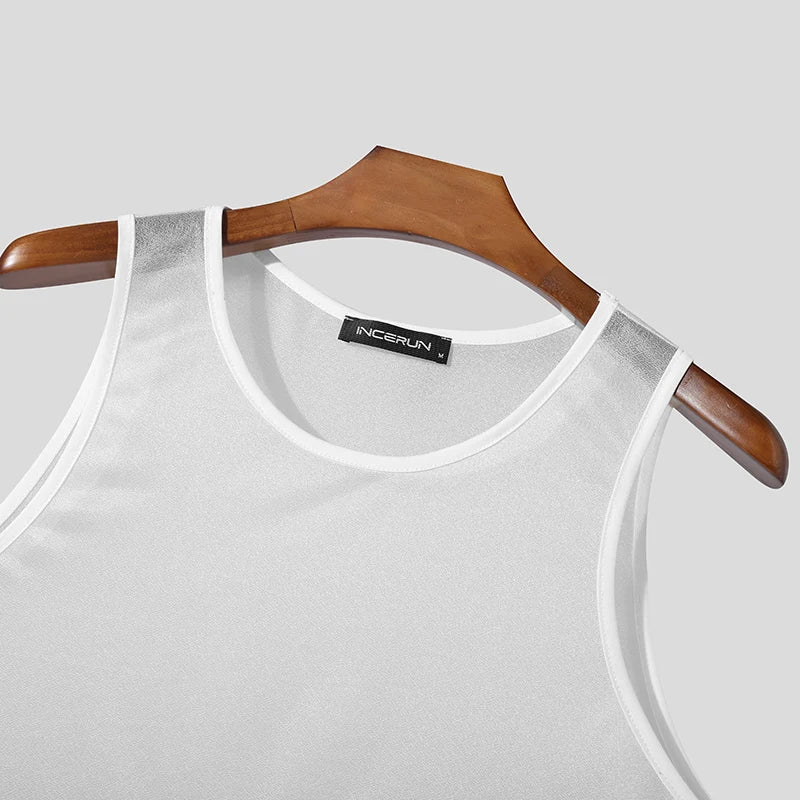 Fallen Snow Shimmer Tank Top | dmunderwear product image 4