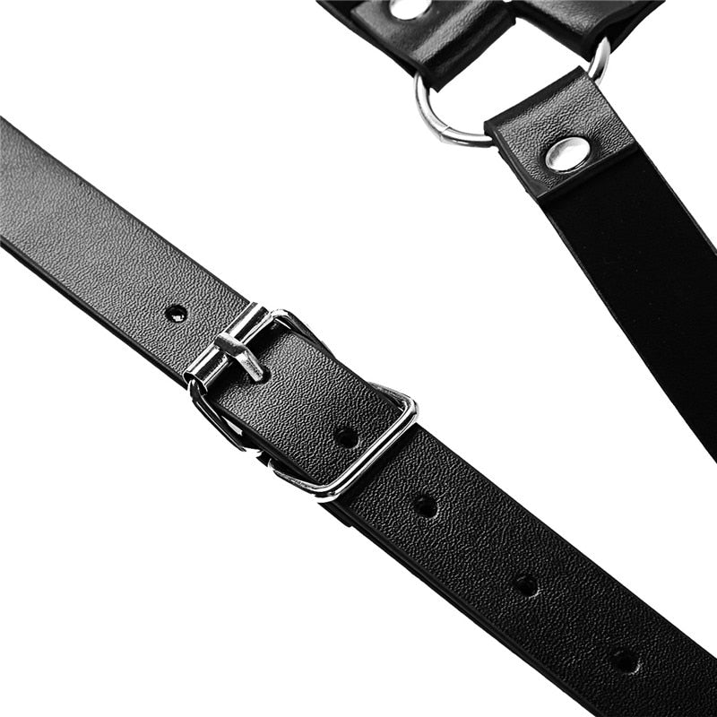 Faux Leather Backpack Harness | dmunderwear detail image 5