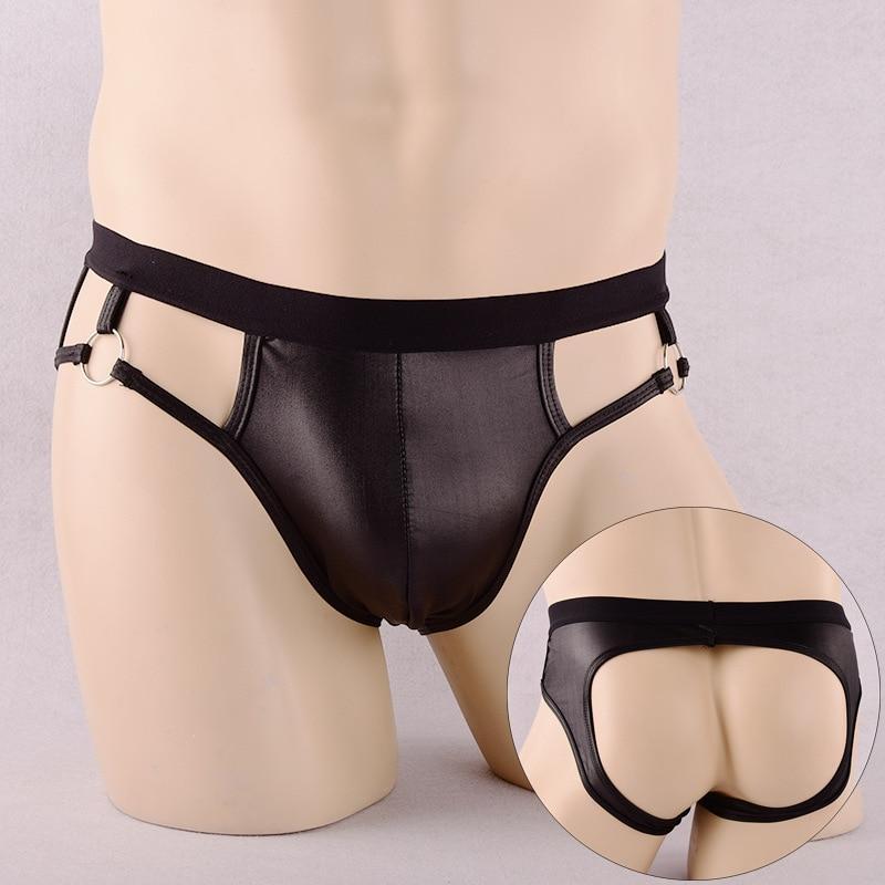 Faux Leather Jock Briefs | dmunderwear