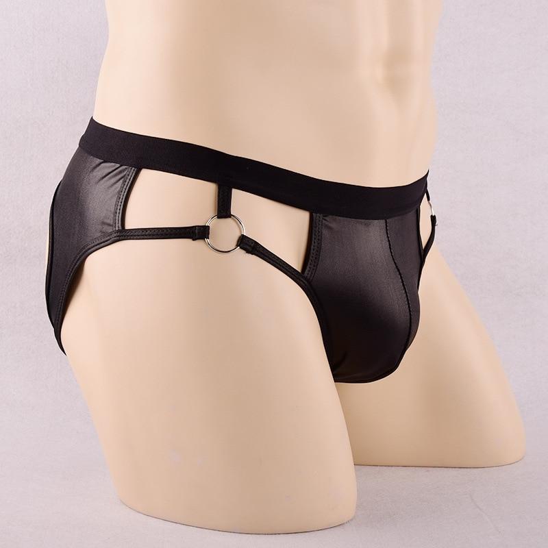 Faux Leather Jock Briefs | dmunderwear detail image 3