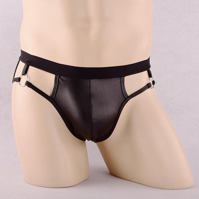 ORVLS Faux Leather Jock Briefs | dmunderwear detail image 2