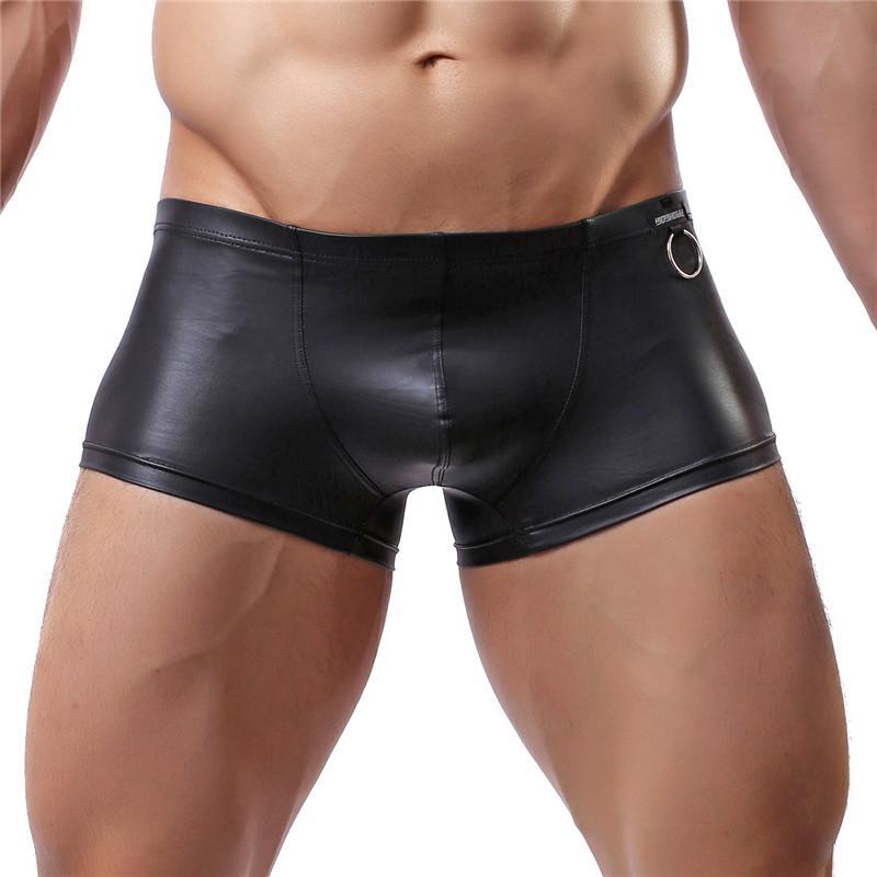 Faux Leather Ring Boxer Briefs | dmunderwear detail image 2