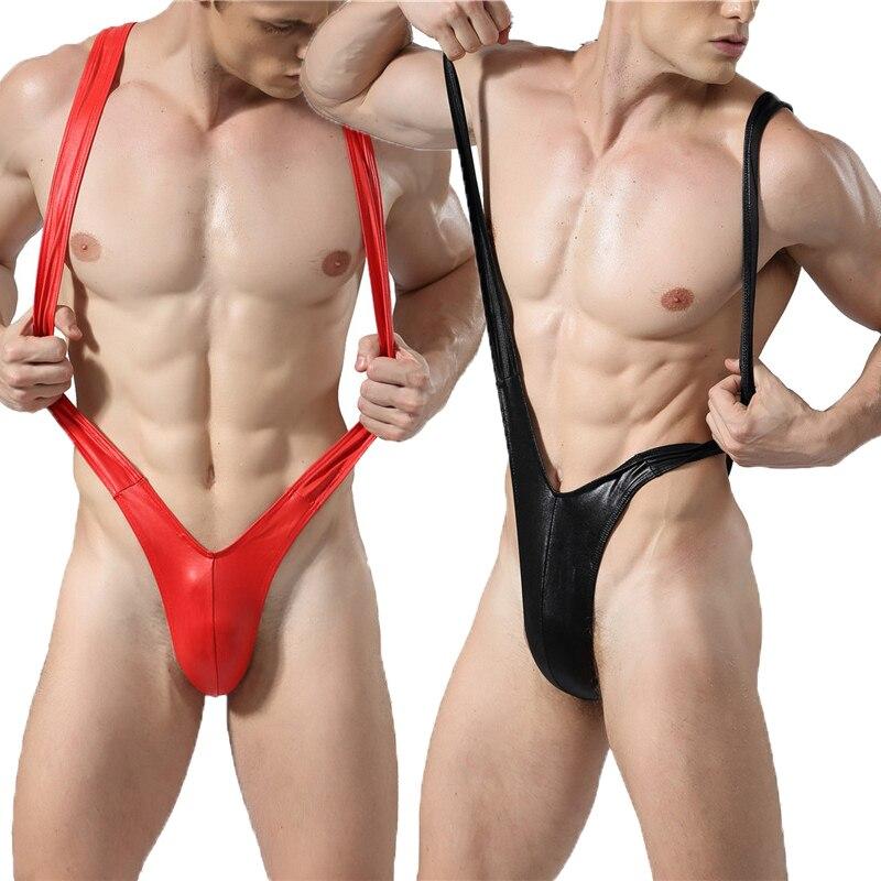 Faux Leather Singlet Thong | dmunderwear