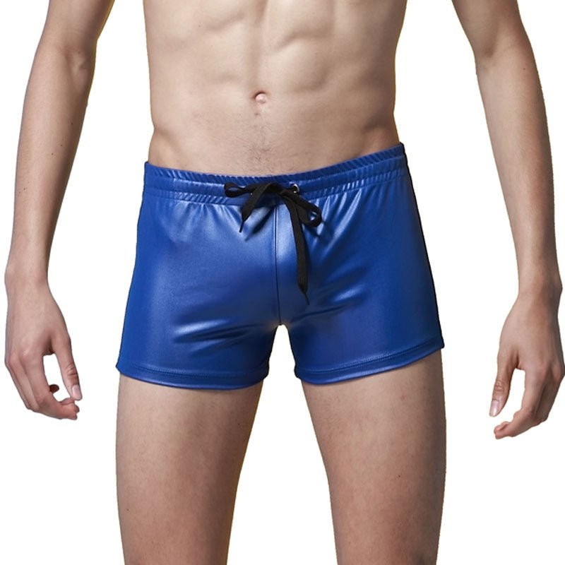 ORVLS Faux Leather Swim Trunks | dmunderwear