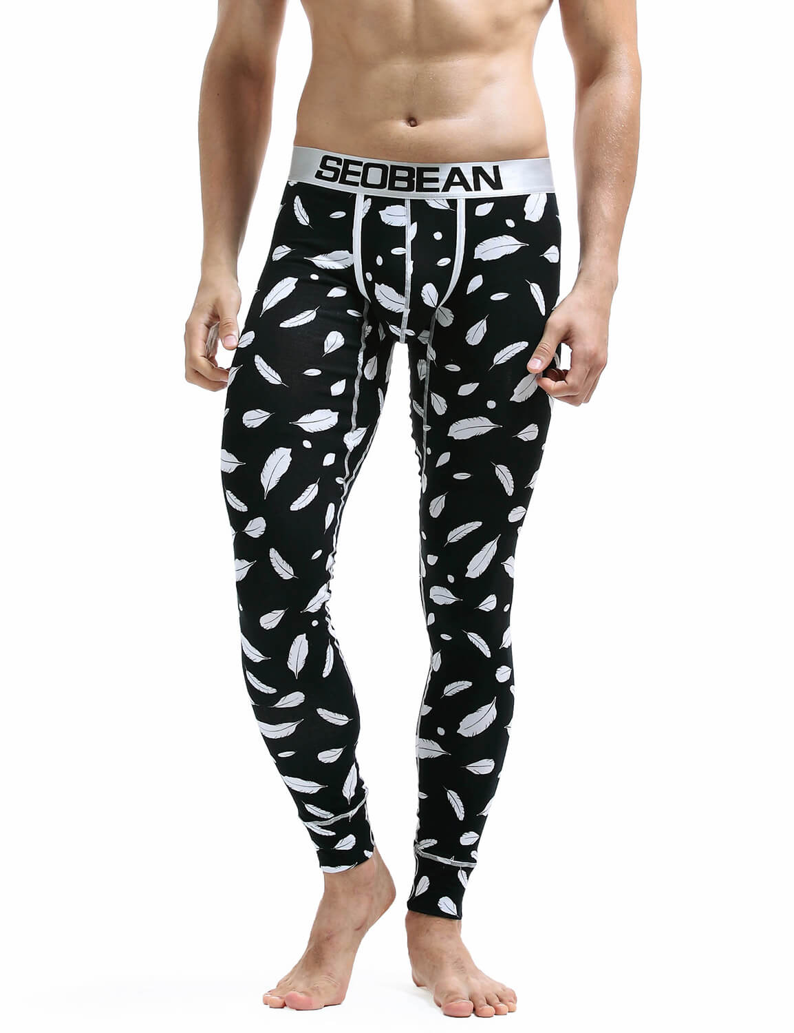 Feather Pattern Long John 60405 | dmunderwear