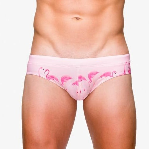 ORVLS Flamingo Swim Briefs | dmunderwear detail image 4