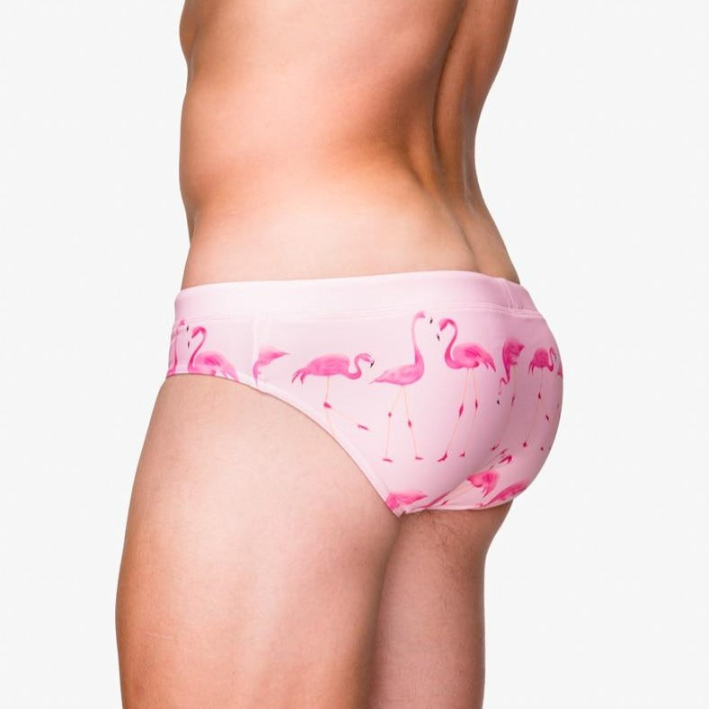 ORVLS Flamingo Swim Briefs | dmunderwear detail image 7