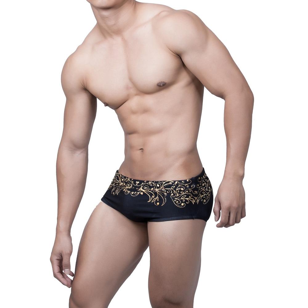 ORVLS Fleur de Lis Square Cut Swim Trunks | dmunderwear