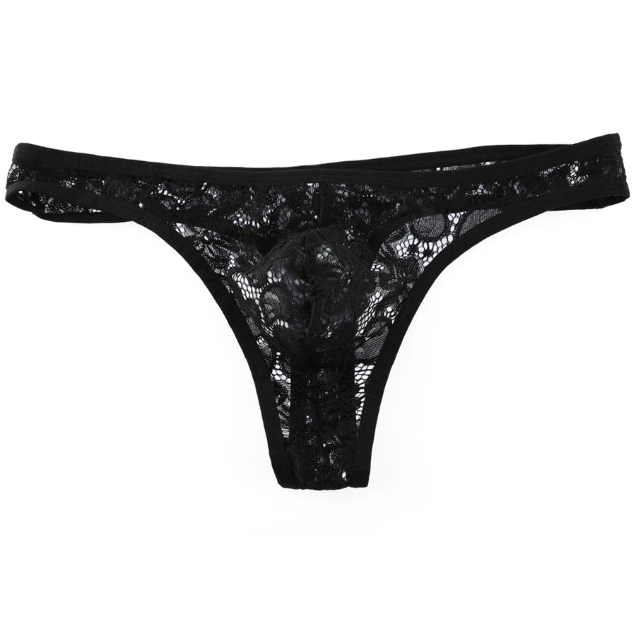Floral Lace Thong | dmunderwear detail image 4