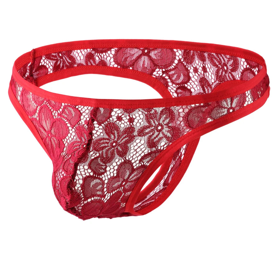 Floral Lace Thong | dmunderwear detail image 6