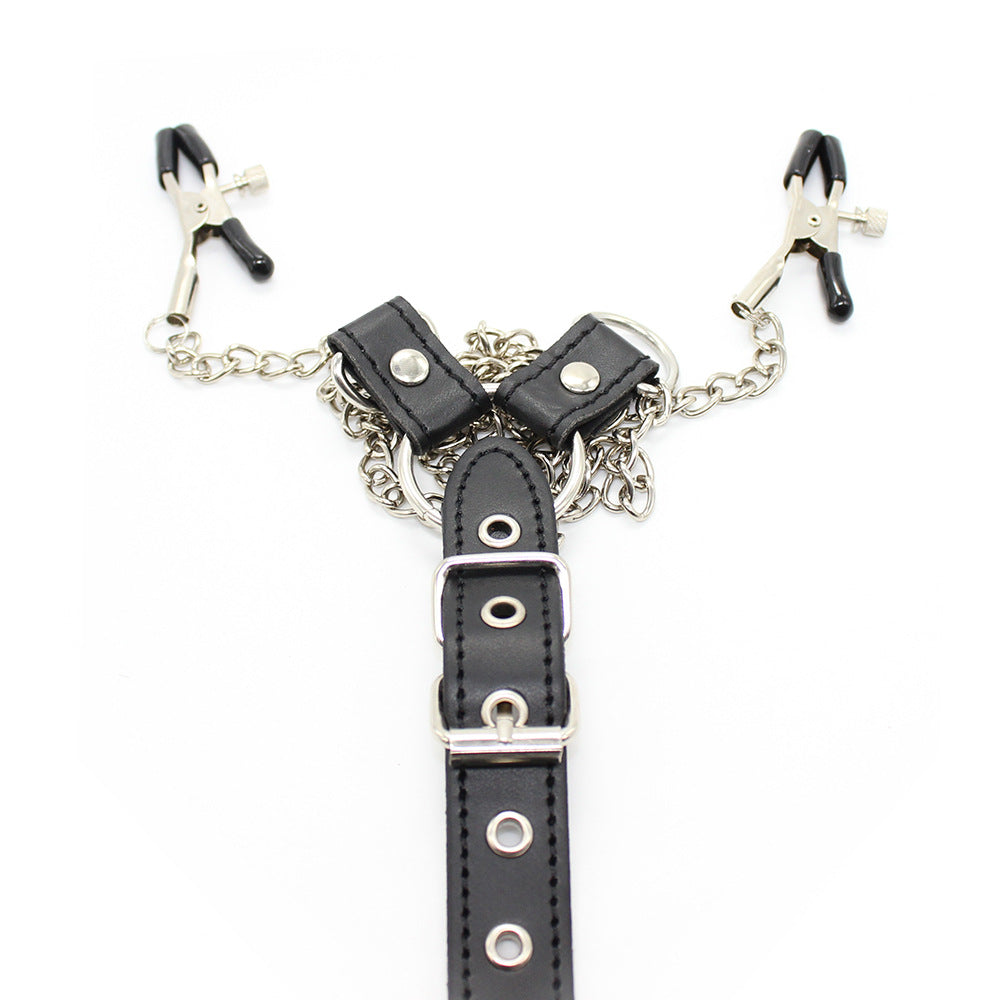 Gay Nipple Clamps With Chain And Cock Ring | dmunderwear detail image 17