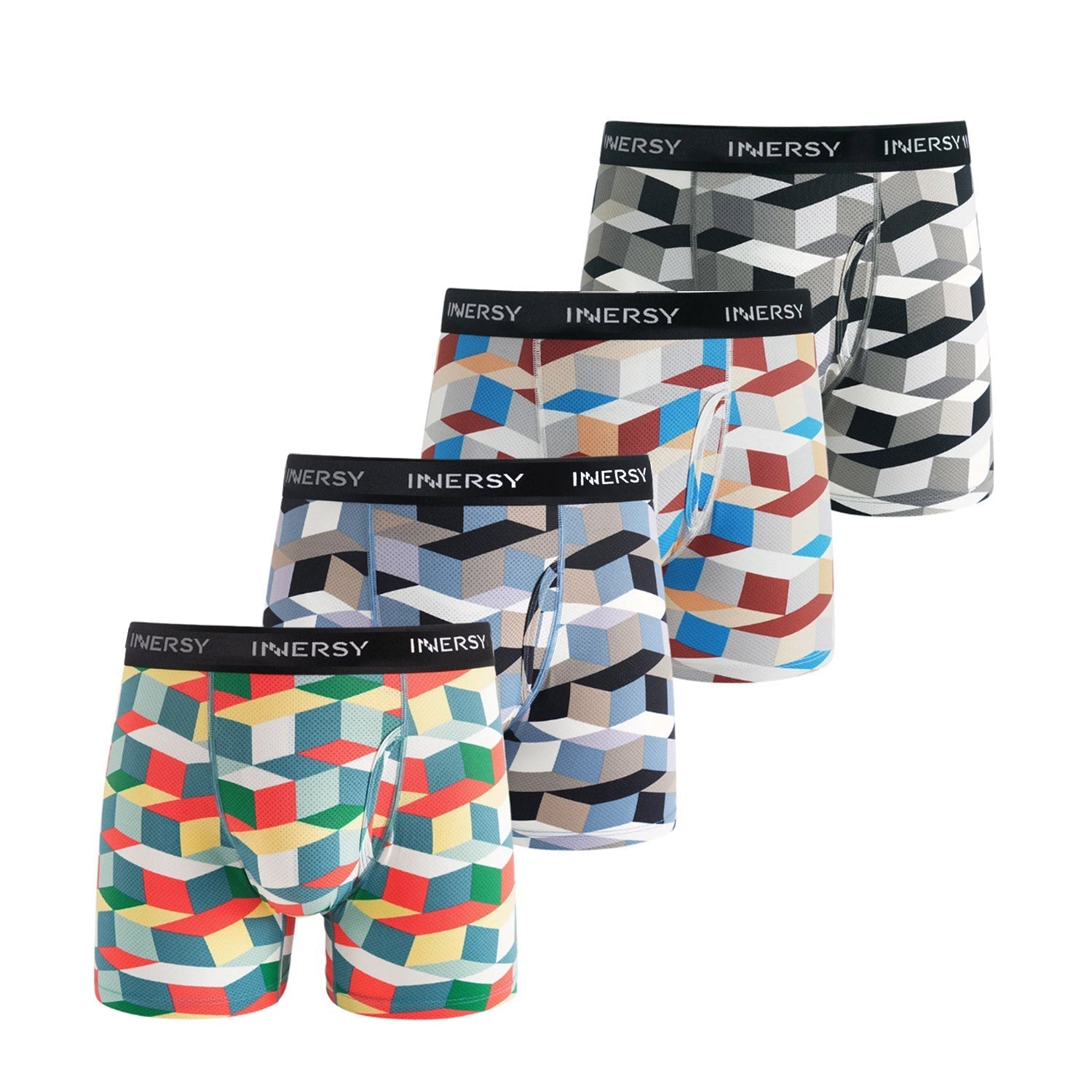 ORVLS Geometric Mesh Boxer Briefs 4-Pack | dmunderwear