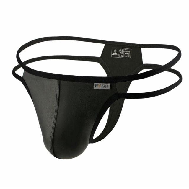 Glossy Double String Thong | dmunderwear detail image 4