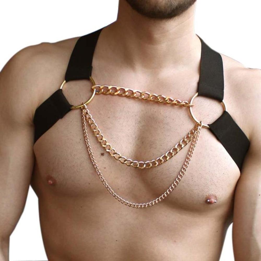 Gold Chain Chest Harness | dmunderwear