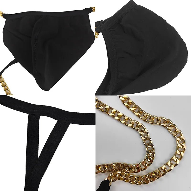 Gold Chain Thong | dmunderwear detail image 6
