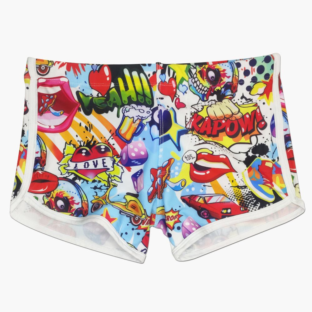 ORVLS Graffiti Explosion Swim Trunks | dmunderwear detail image 5