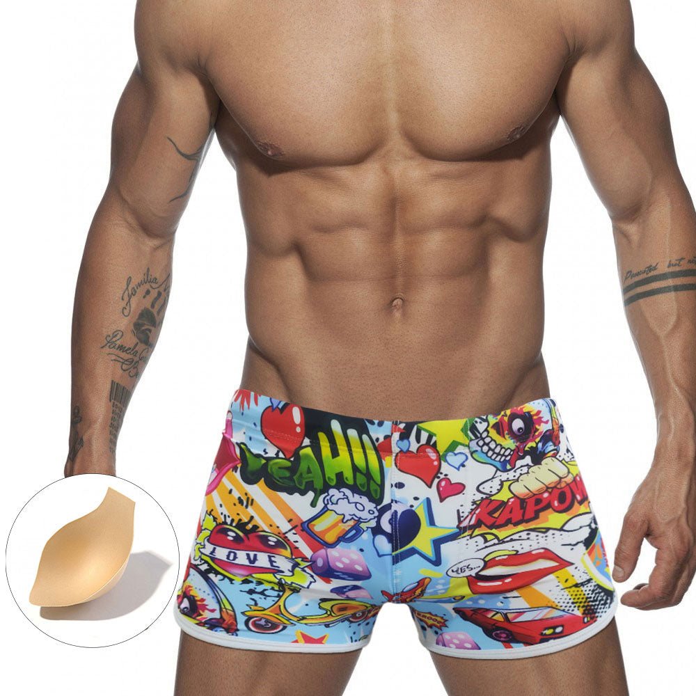 ORVLS Graffiti Explosion Swim Trunks | dmunderwear detail image 6