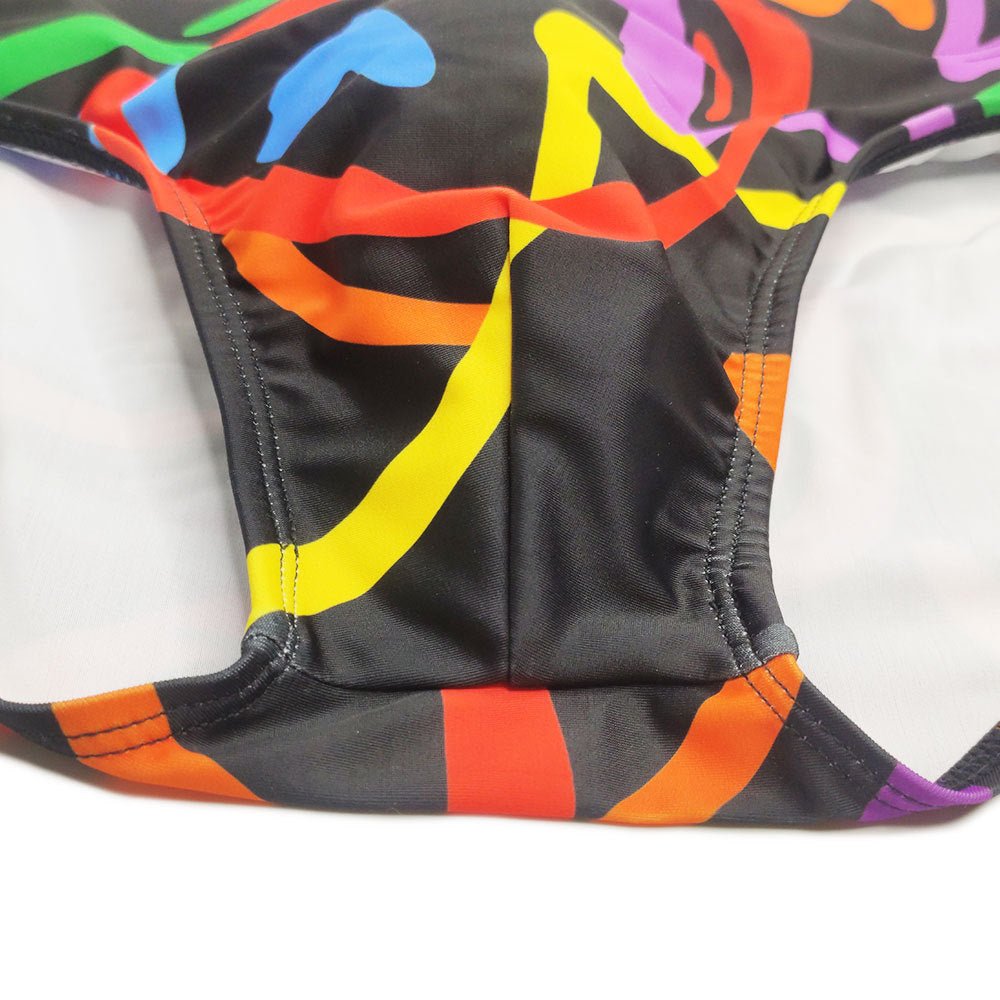 ORVLS Graffiti Hearts Swim Briefs | dmunderwear detail image 5
