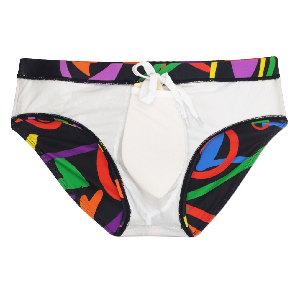 ORVLS Graffiti Hearts Swim Briefs | dmunderwear detail image 7