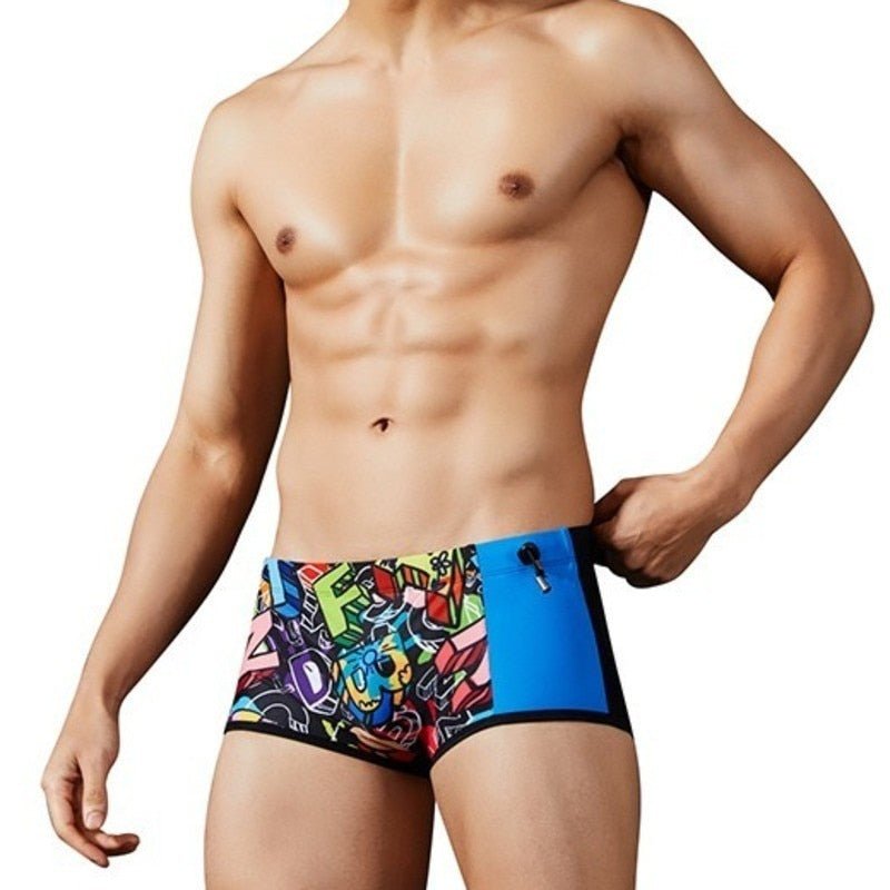 Graffiti Stripe Swim Trunks | dmunderwear detail image 2