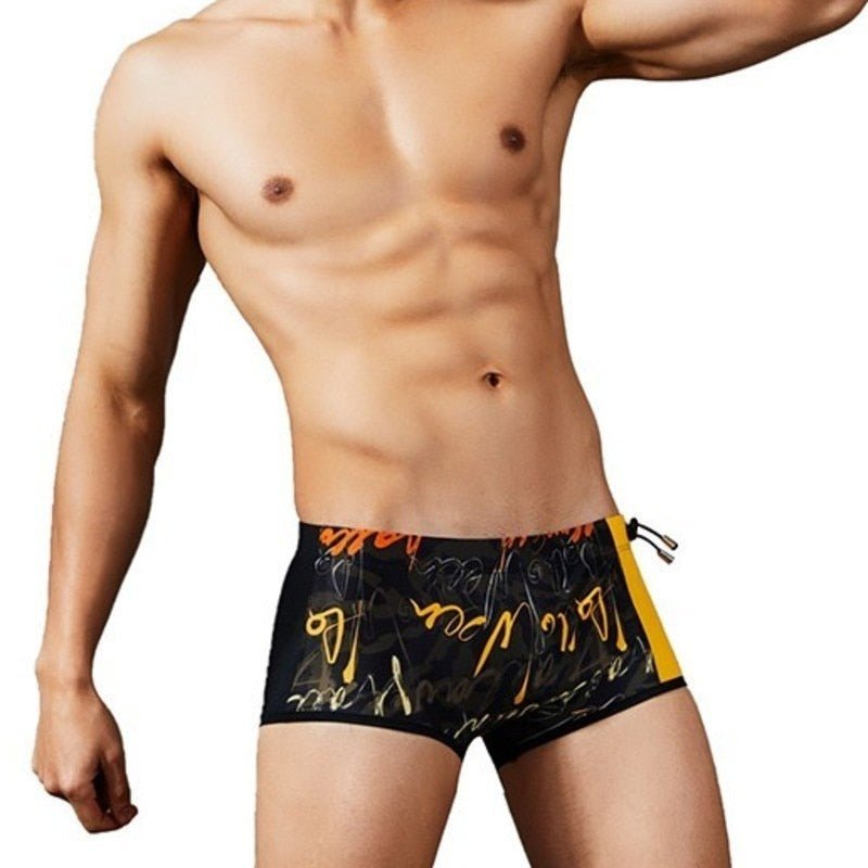 ORVLS Graffiti Stripe Swim Trunks | dmunderwear detail image 5