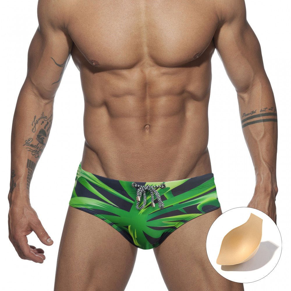 ORVLS Green Bamboo Swim Briefs | dmunderwear detail image 5