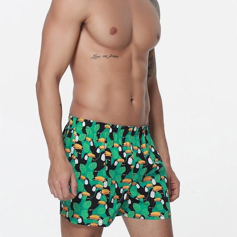 Green Toucan Graphic Boxers | dmunderwear