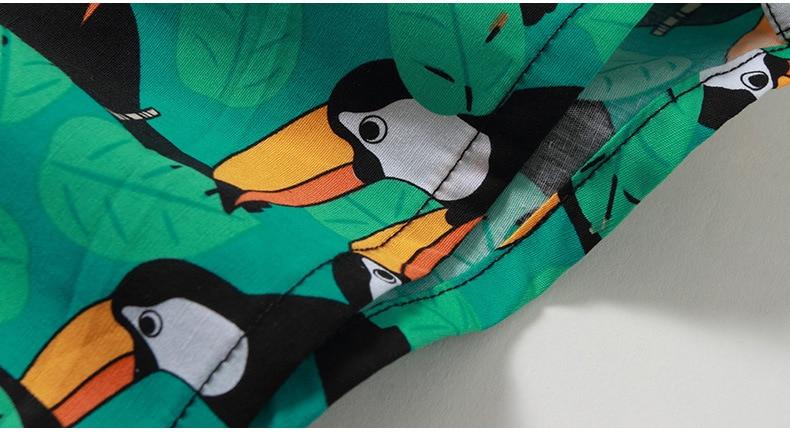 Green Toucan Graphic Boxers | dmunderwear detail image 9