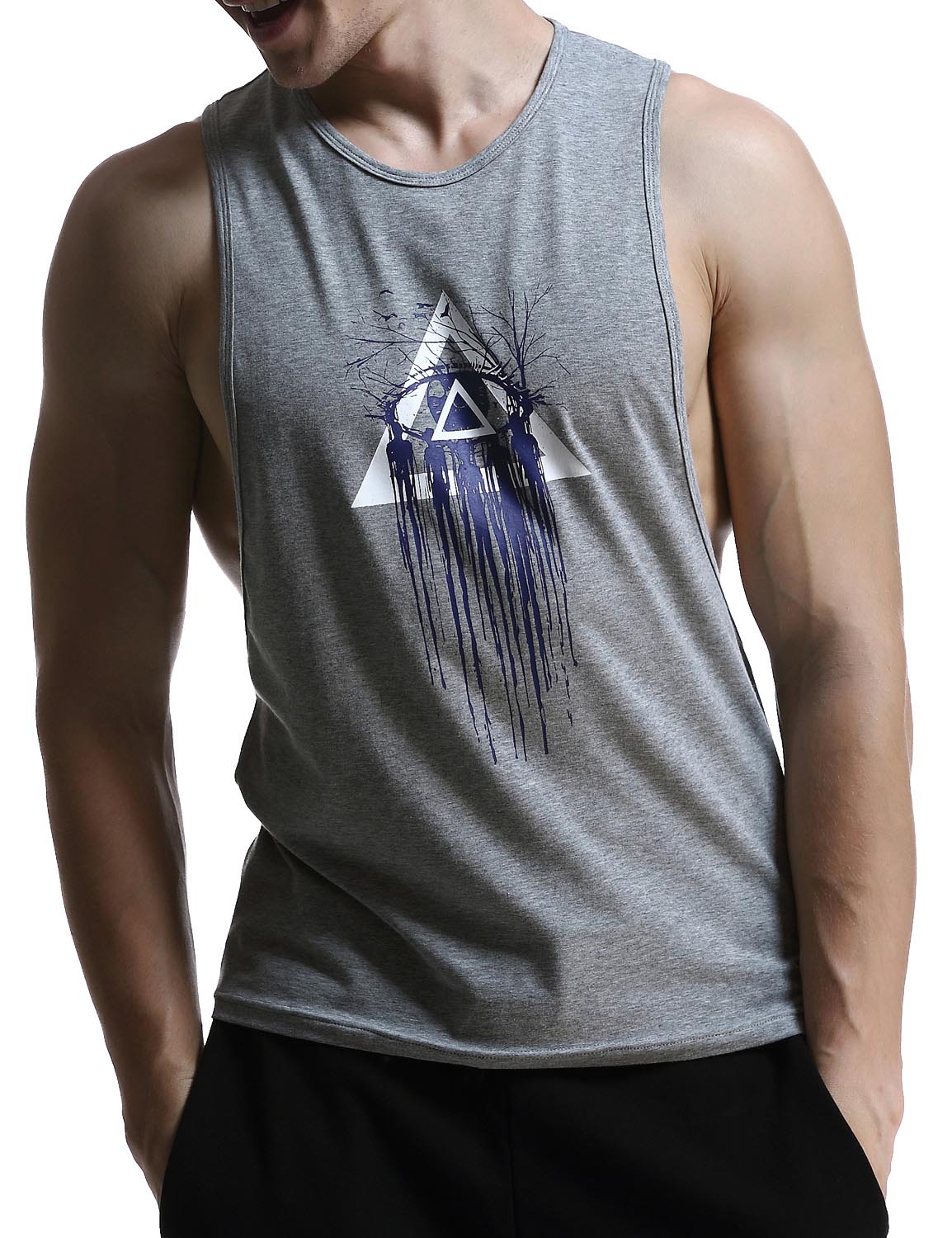 Gym Cotton Fitness Tank Top 60702 | dmunderwear detail image 3
