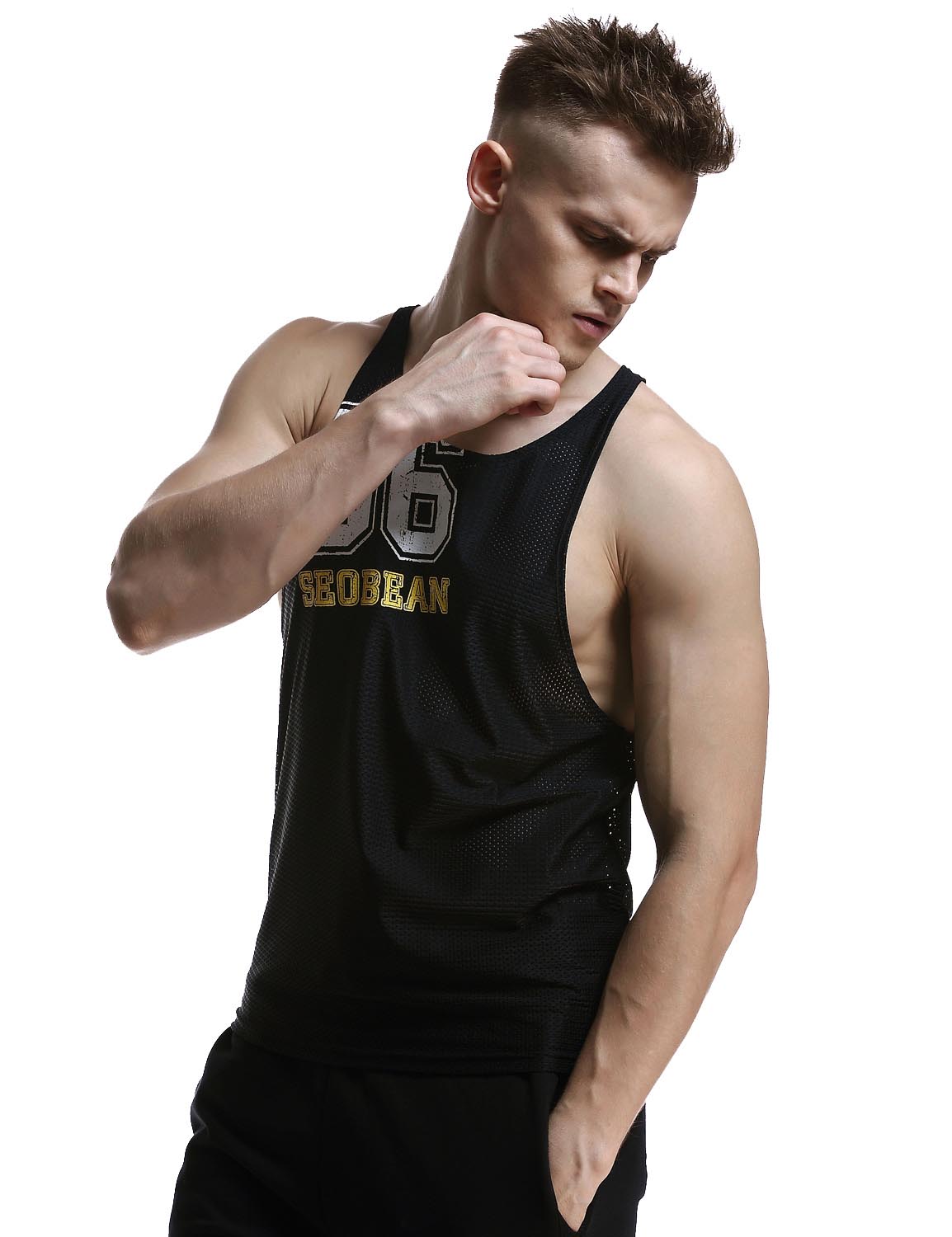 Gym Mesh Tank Tops Fitness Sleeveless Shirts 60701 | dmunderwear detail image 12