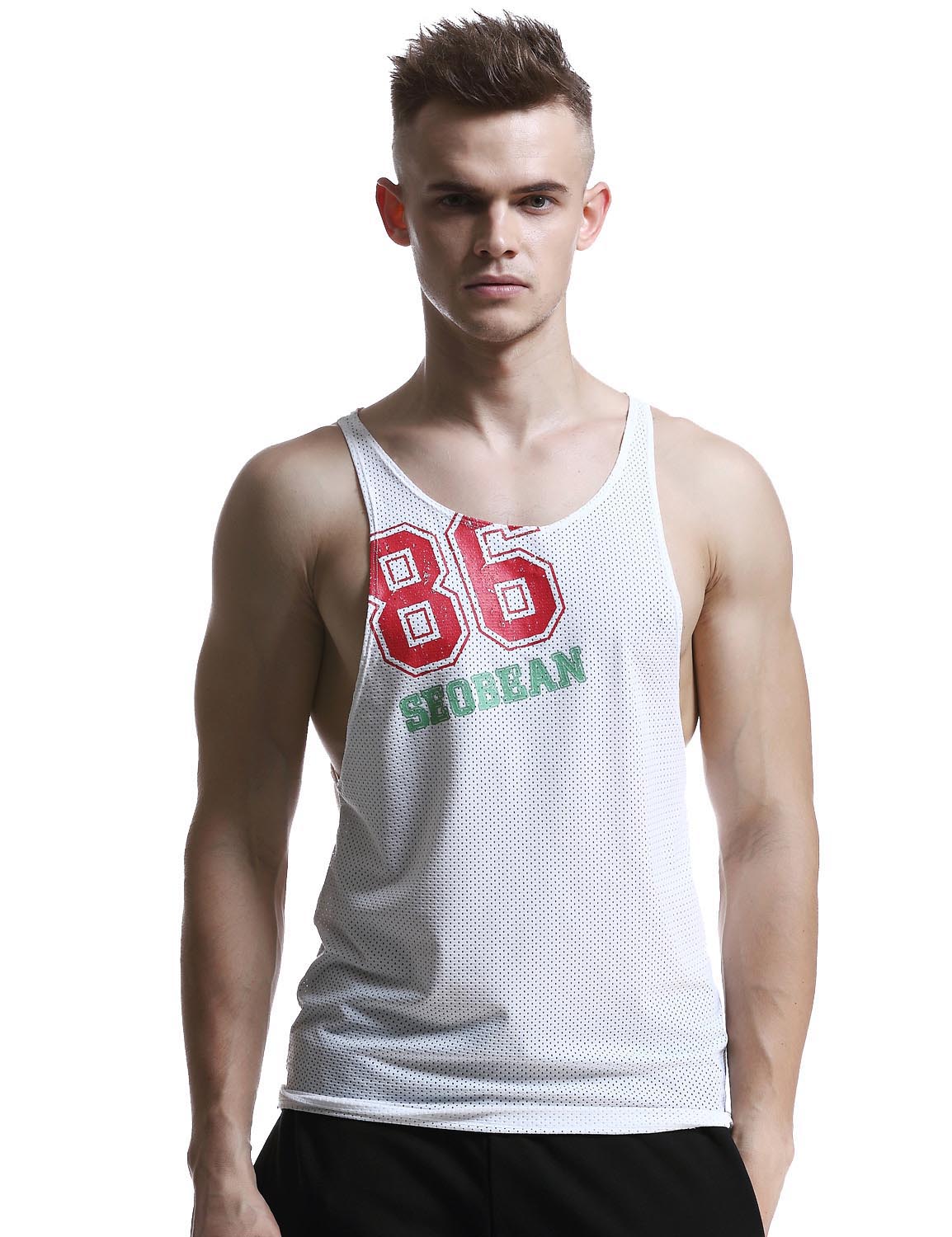 Gym Mesh Tank Tops Fitness Sleeveless Shirts 60701 | dmunderwear detail image 13