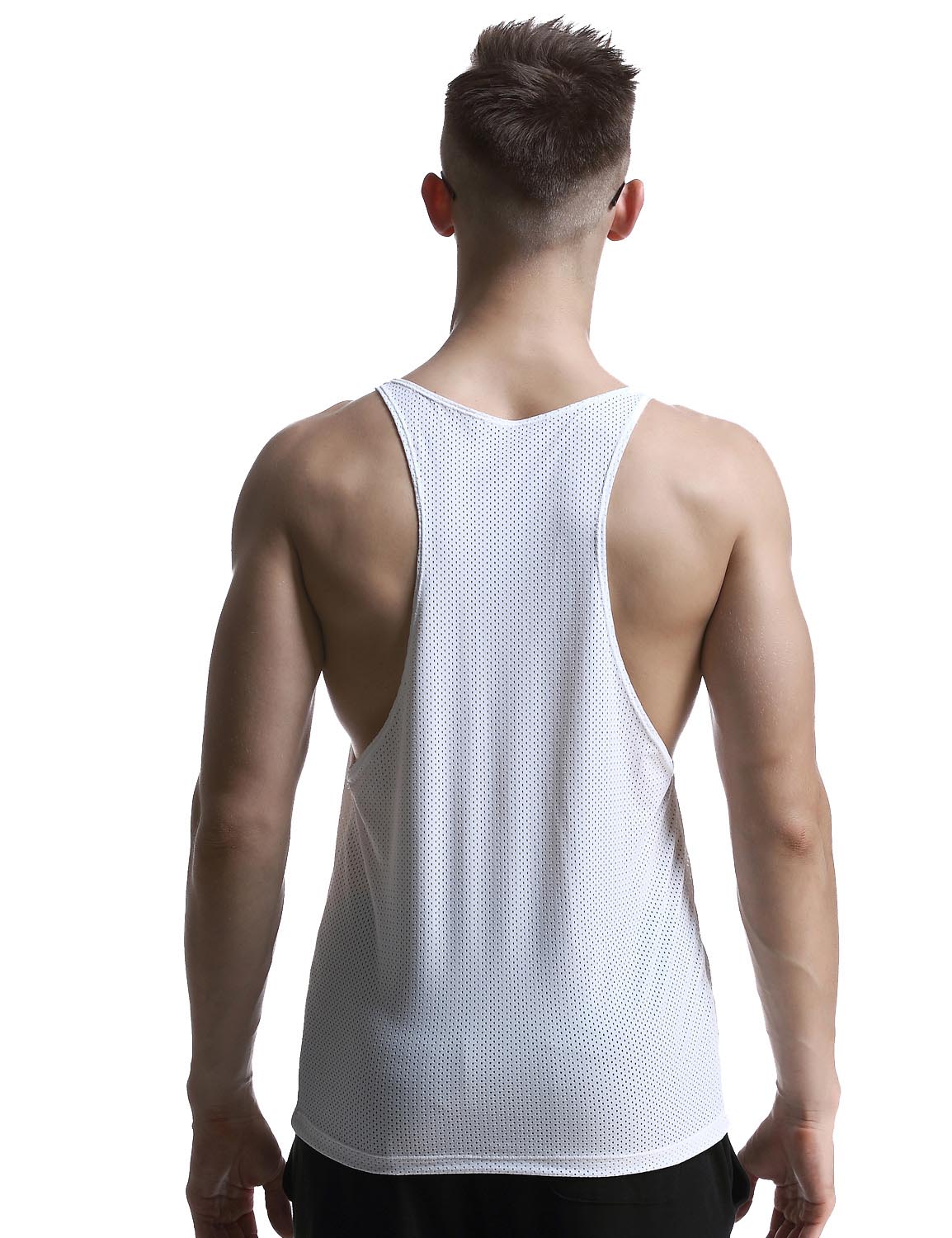 Gym Mesh Tank Tops Fitness Sleeveless Shirts 60701 | dmunderwear detail image 14